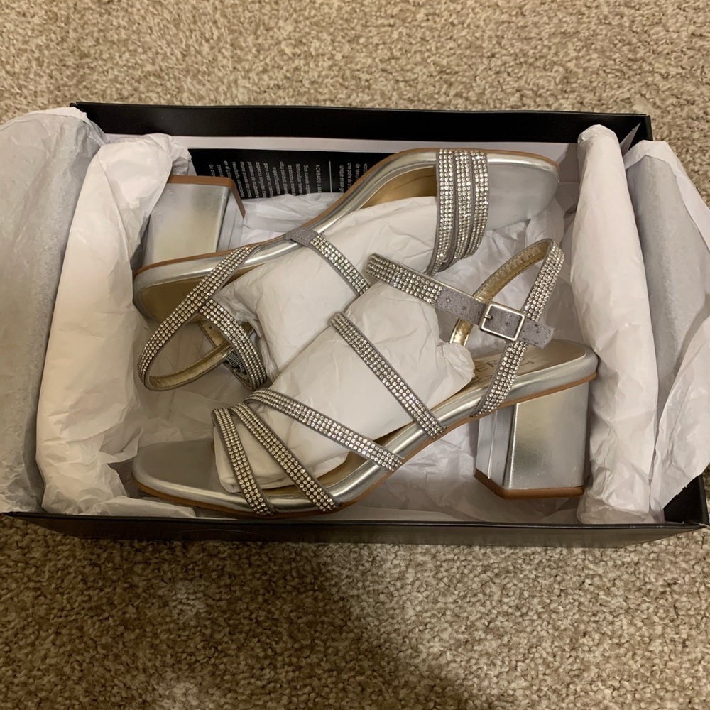 Naturalizer Silver Strappy Heels for Special Occasions